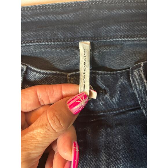 Rag & Bone Nina High Rise Ankle Skinny Jeans Dark Wash Size 28 - Picture 3 of 8